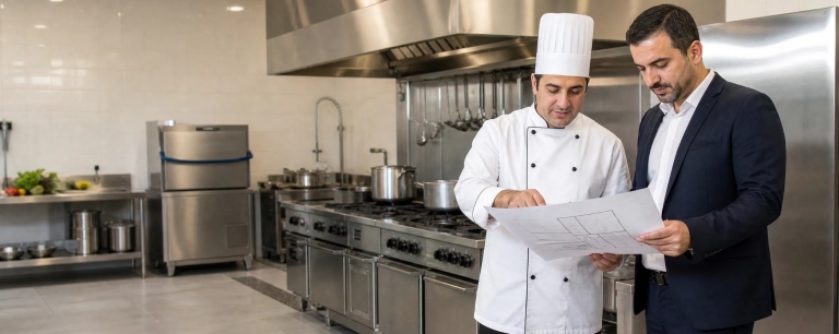 مشاوره و راهنمایی تجهیزات آشپزخانه صنعتی؛ از ایده تا راه‌اندازی مطمئن